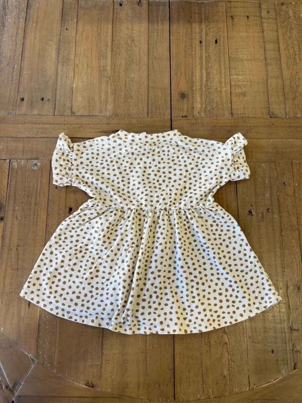 Rylee + cru spotted ruffle sleeve mini dress 12-18 months